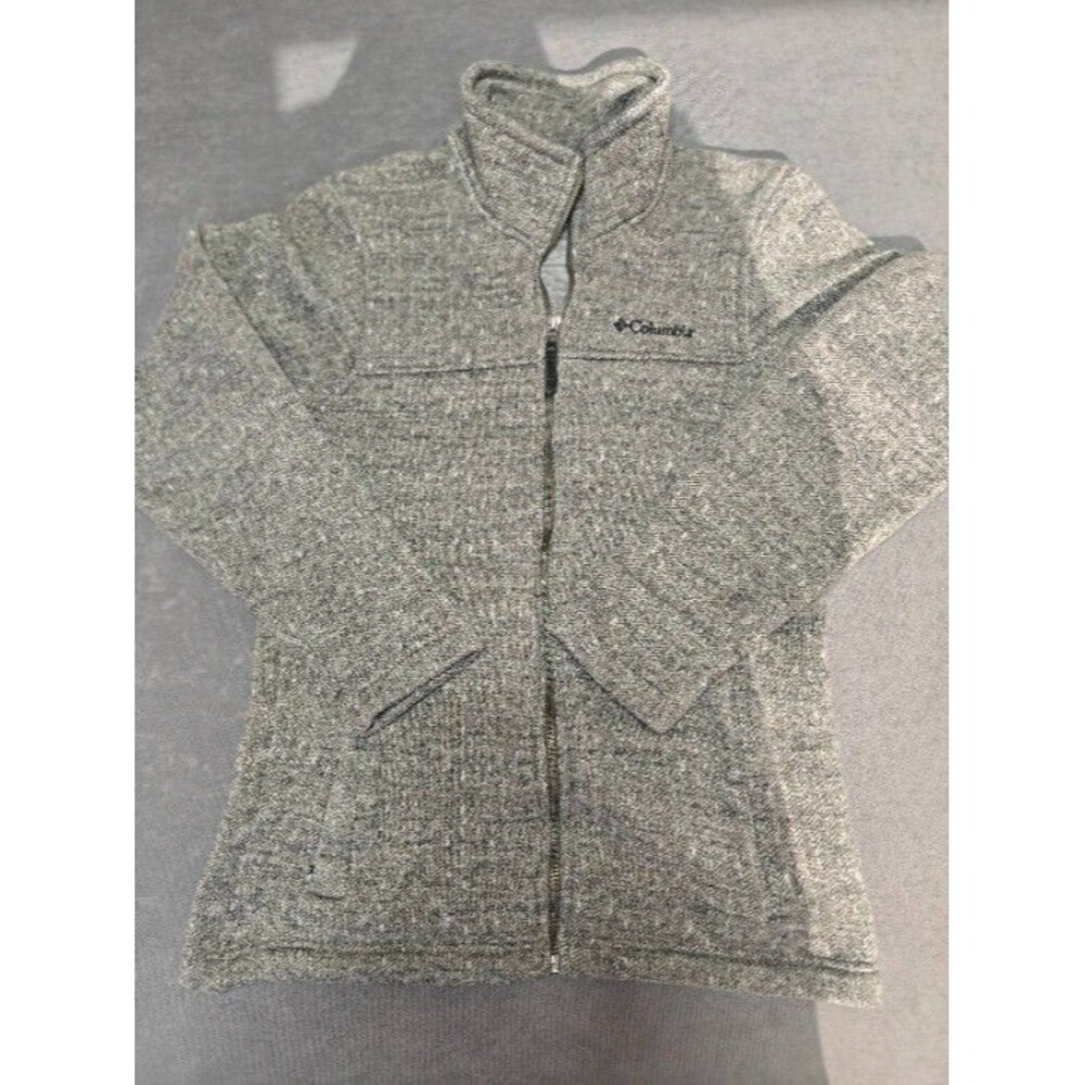 Columbia Women’s Small Full Zip Fleece Jacket Gray Heather Zip Pockets